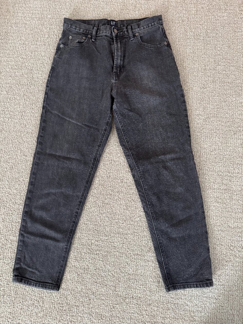 Gap Mom Jeans, Black denim, Size 28R
